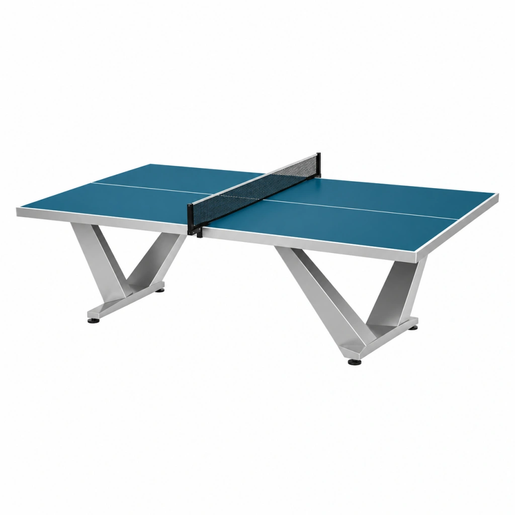 Tavolo da ping pong 274 x 152.5 x 76 cm blu con struttura in metallo e rete